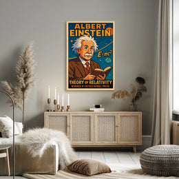 Albert Einstein Relativity Theory Vintage Scientific Educational Wall Art Decor Gallery Poster
