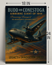 Budd RB Conestoga WWII Aviation Poster