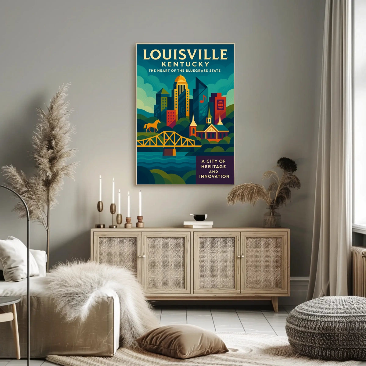 Louisville, Kentucky The Heart of the Bluegrass State Poster