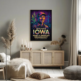 Discover Iowa Heart of Americas Breadbasket Poster