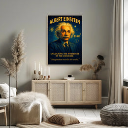 Albert Einstein Inspirational Vintage Science Poster