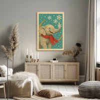 Winter Wonderland Elephant Poster