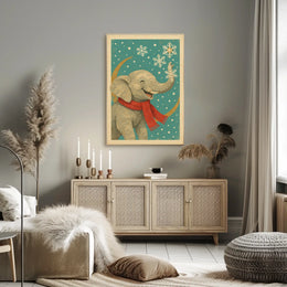 Winter Wonderland Elephant Poster
