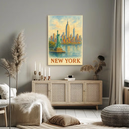 New York Water Color Poster