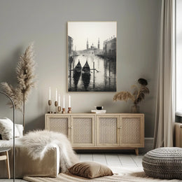 Gondolas On A Venetian Canal Poster