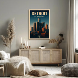 Detroit The Motor City Poster
