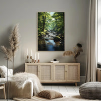 Tranquil Wilderness River Scene Poster: National Park Poster