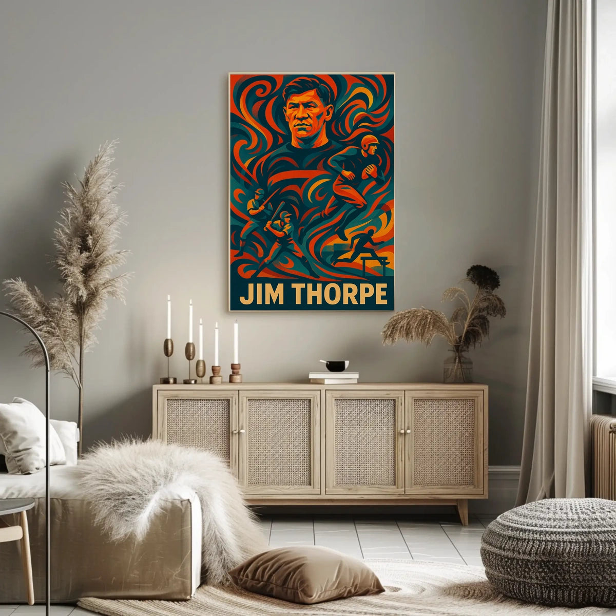 Jim Thorpe Legendary Athlete Poster