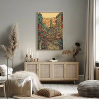 Vibrant Bazaar Street Poster