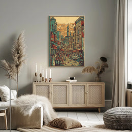 Vibrant Bazaar Street Poster