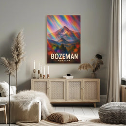 Bozeman Montana Scenic Wanderlust Minimalist Poster