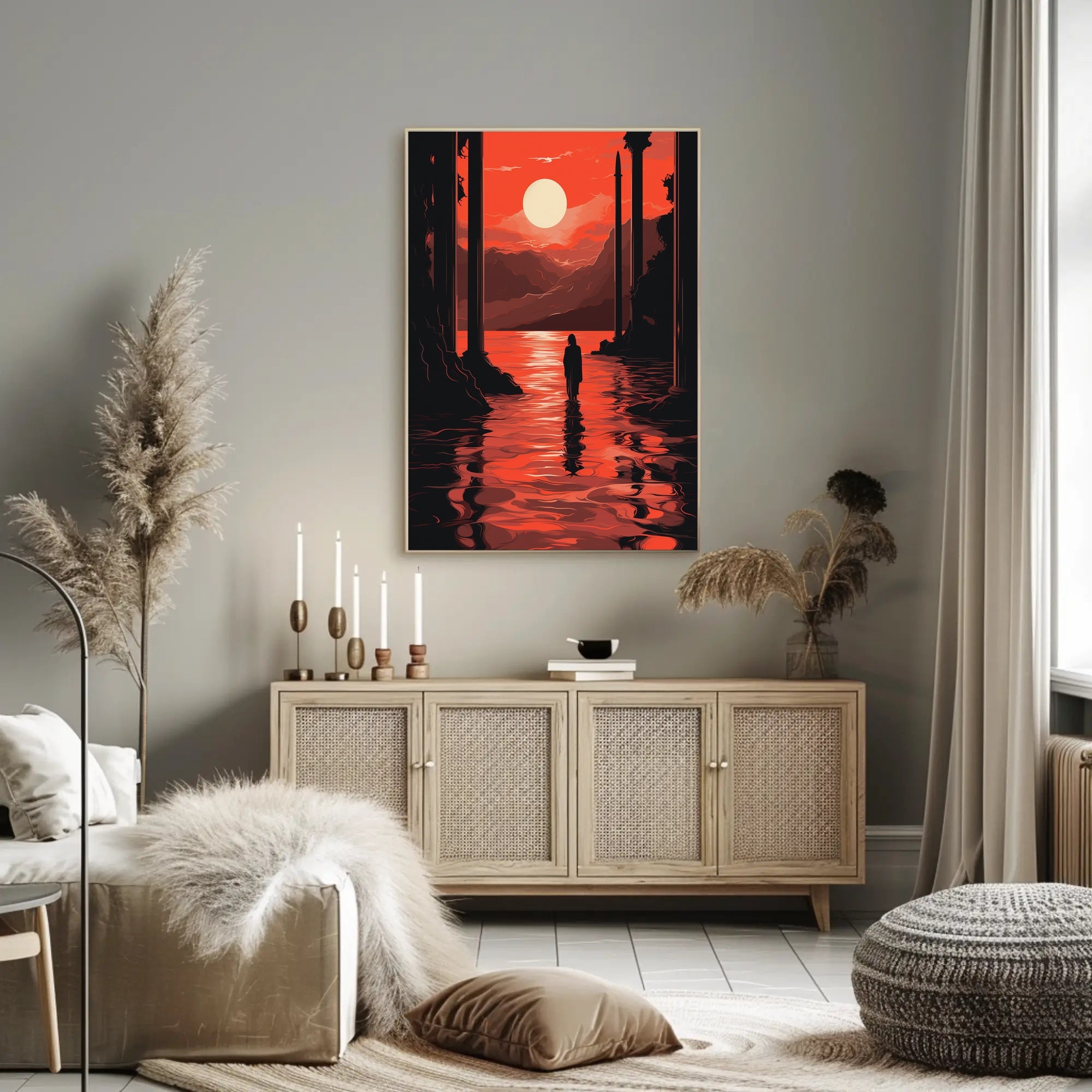 Mysterious Journey Through Ancient Ruins Artistic Poster