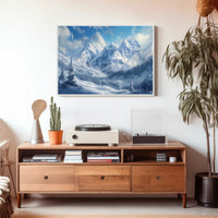 Majestic Winter Mountains Poster
