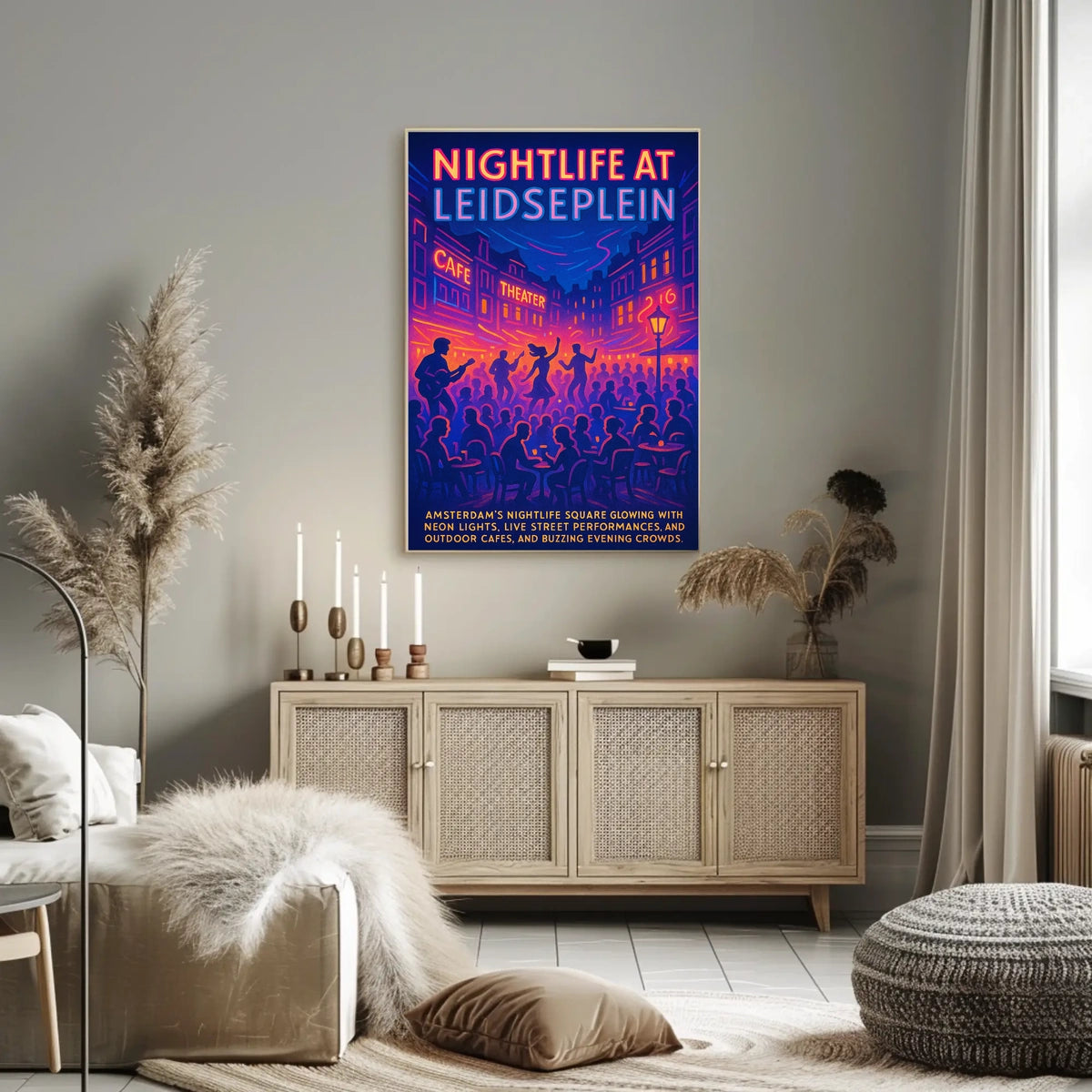 Nightlife At Leidseplein Poster