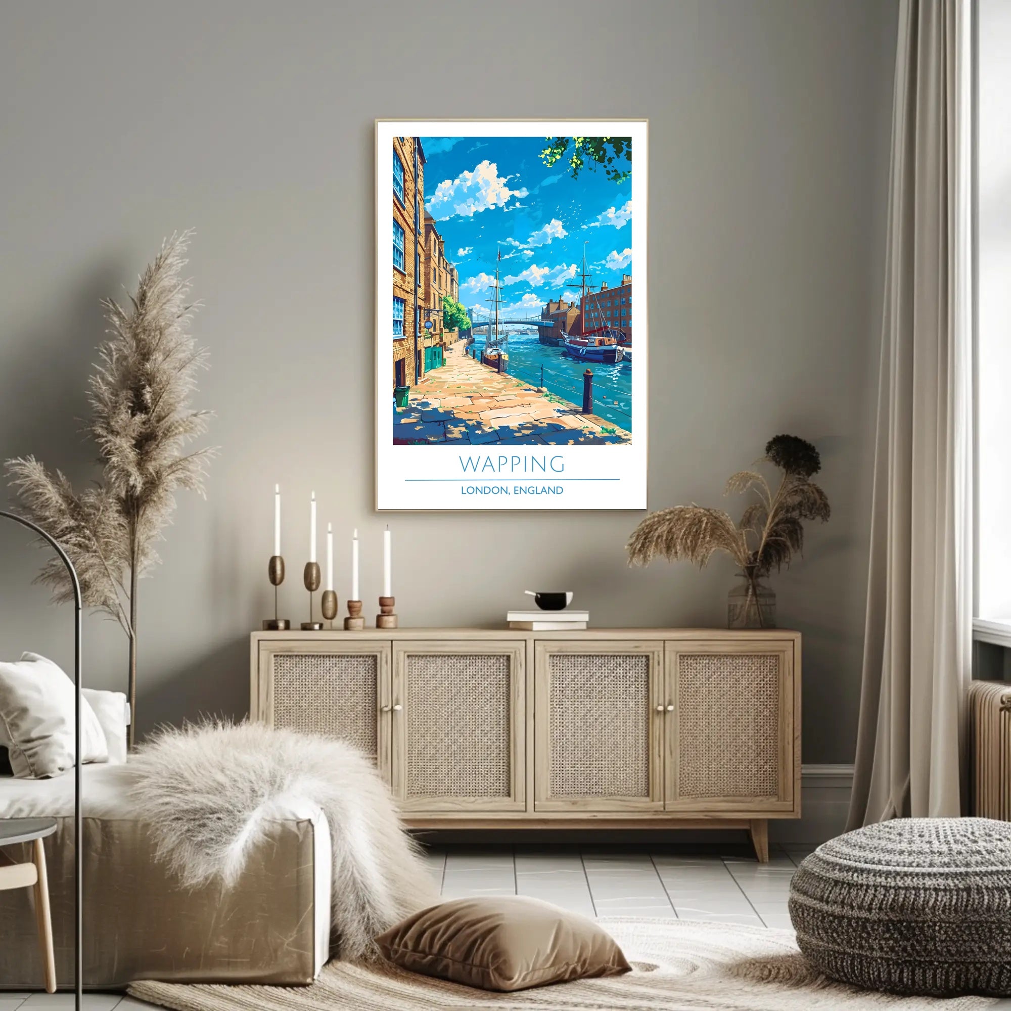 Wapping Tranquil Scene Urban or Cityscape Poster