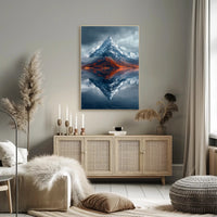 Mountain Reflection Landscape Art Print - National Park Poster PosterGoat