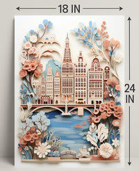 Whimsical Cityscape Poster