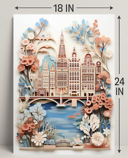 Whimsical Cityscape Poster