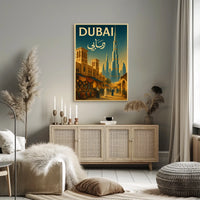 Discover Dubai Poster A Blend Of Tradition And Modernity