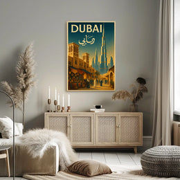 Discover Dubai Poster A Blend Of Tradition And Modernity