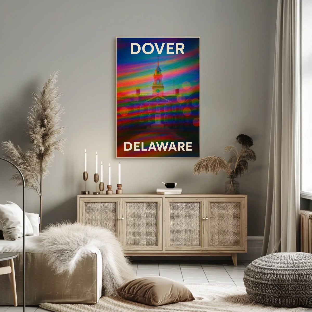 Charming Dover Delaware Scenic Travel Photography Realism Vibrant Wall Decor Poster