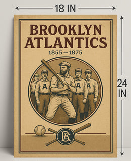 Brooklyn Atlantics Vintage Baseball Poster PosterGoat