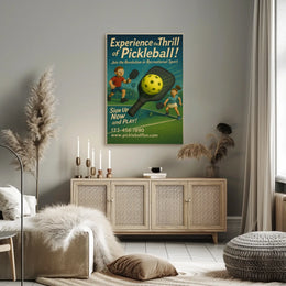 Experience the Thrill of Pickleball Poster