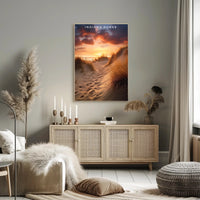 Indiana Dunes Sunset Poster Vintage Travel Wall Art
