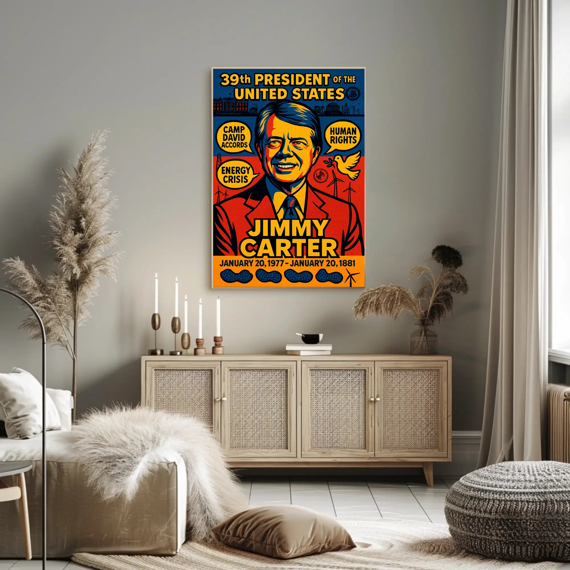 Jimmy Carter United States Leader Artistic Wall Poster