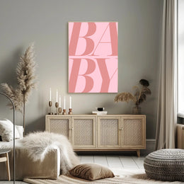 BABY Typography Nursery Decor in Minimalist Poster Style PosterGoat
