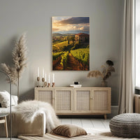 Tuscany Vineyard Landscape Travel Poster