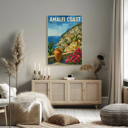 Amalfi Coast Poster 18x24 Coastal Wall Art Decor Vibe