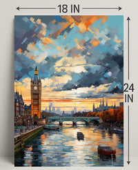 London At Sunset Poster PosterGoat
