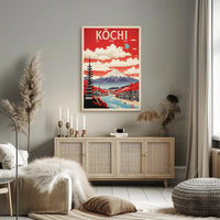 Kōchi Japan Vintage Travel Poster Art Travel Poster
