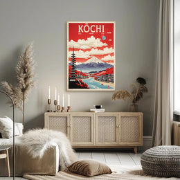 Kōchi Japan Vintage Travel Poster Art Travel Poster