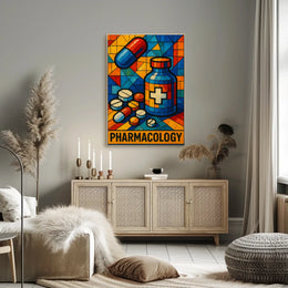 Pharmacology Mosaic Art Poster