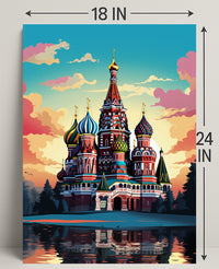 Vibrant St. BasilS Cathedral Poster