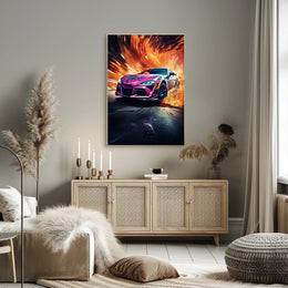 Speed and Flames Poster PosterGoat
