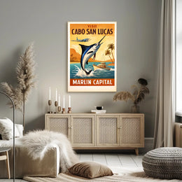 Visit Cabo San Lucas Marlin Capital Poster PosterGoat