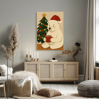 Cozy Christmas Bear Poster