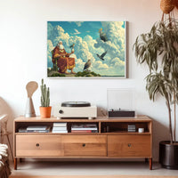 Majestic Mythical Realm Poster with Divine Elder