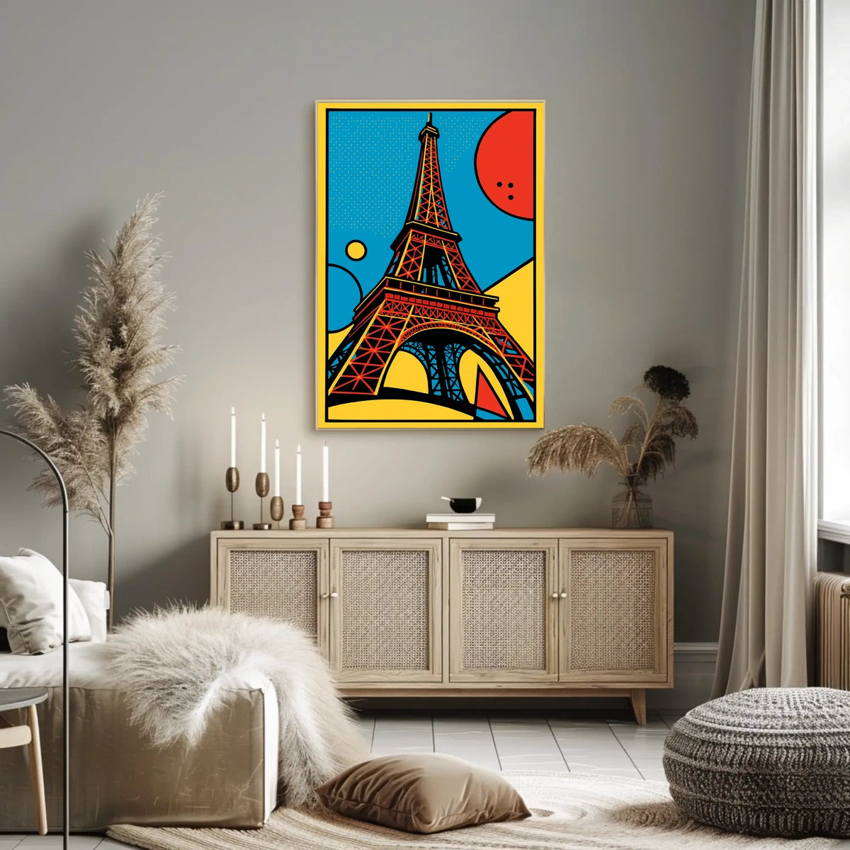 Pop Art Eiffel Tower Poster