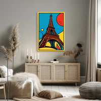 Pop Art Eiffel Tower Poster