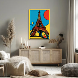 Pop Art Eiffel Tower Poster