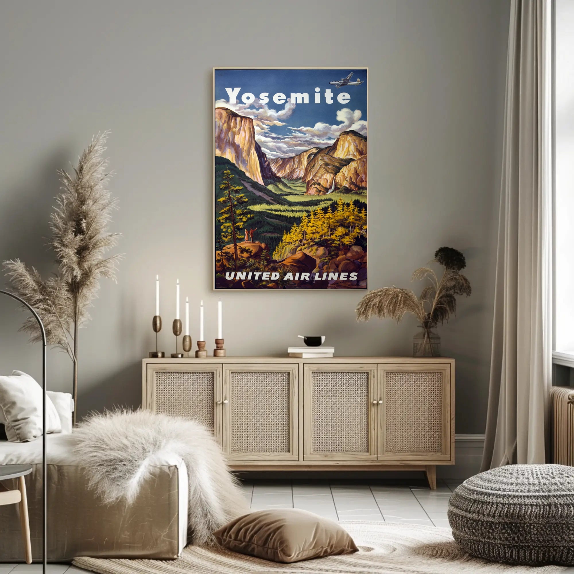 Yosemite Vintage Travel Poster Wall Art Print