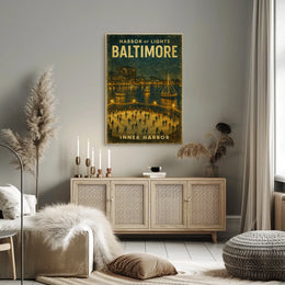 Harbor Of Lights Baltimore Poster