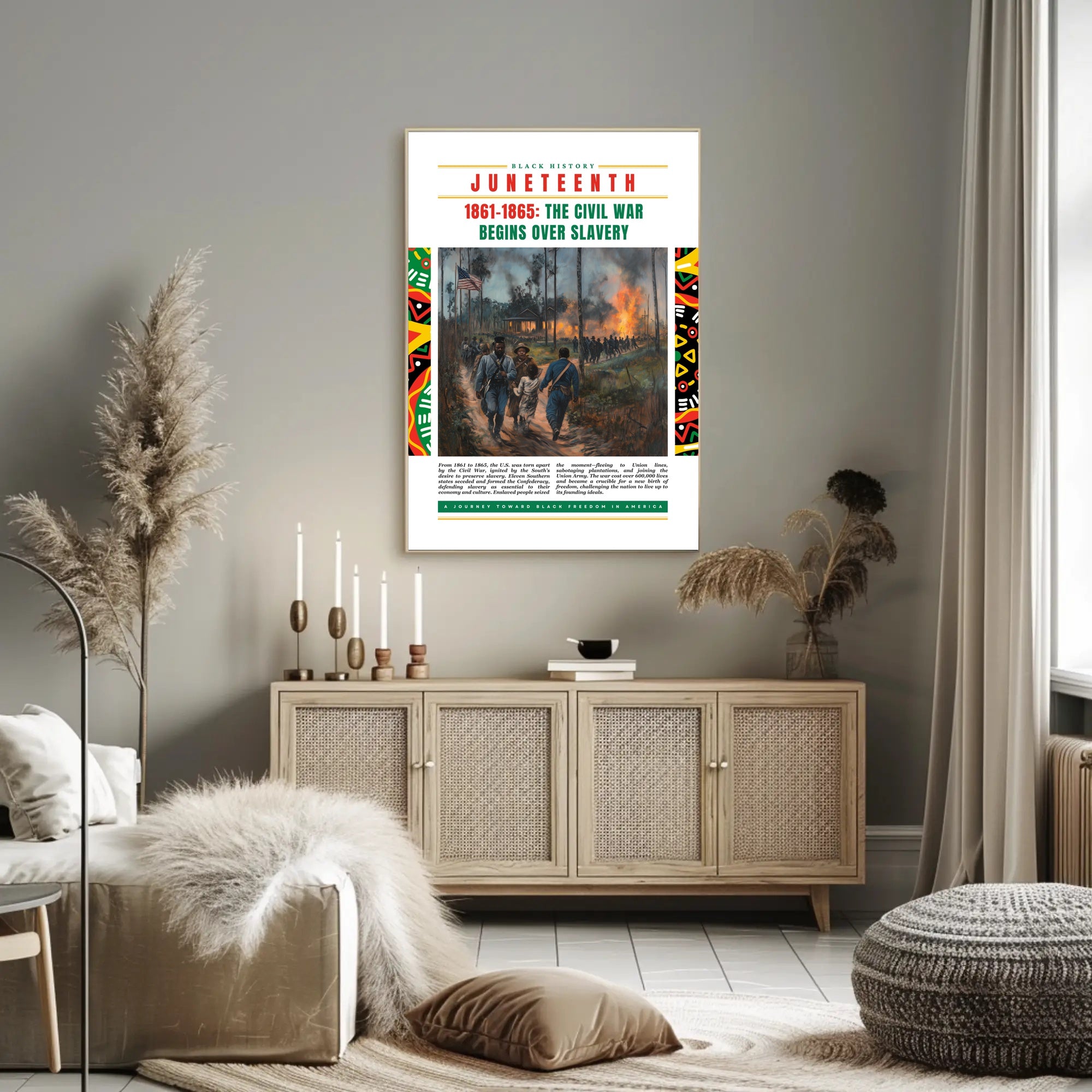 Civil War Freedom Journey Historical Poster