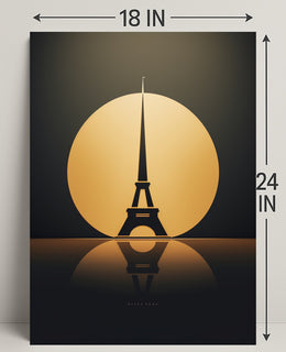 Eiffel Tower Silhouette Poster