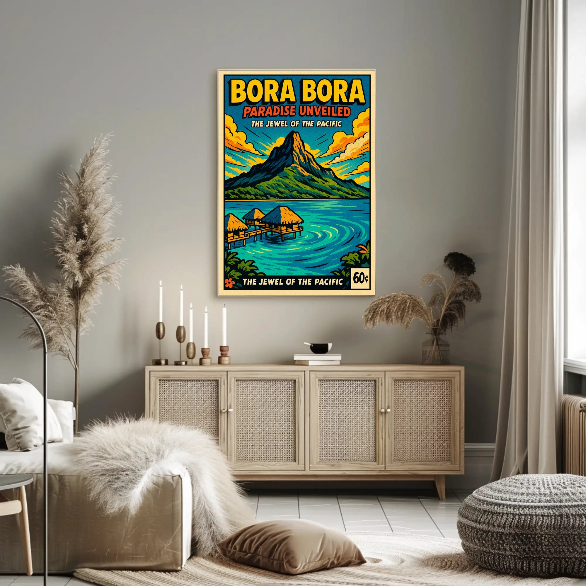 Bora Bora Paradise Vintage Travel Poster PosterGoat