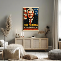 Bill Clinton 42nd President Poster